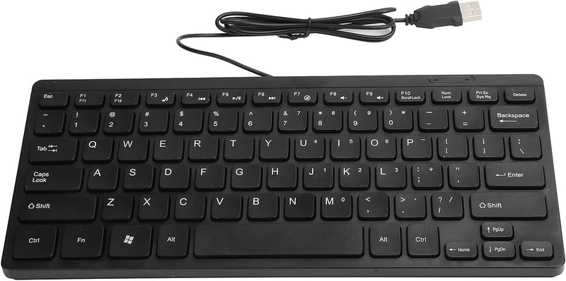 Teclado portátil impermeable con cable, ahorra espacio, teclado pequeño compacto Plug and Play