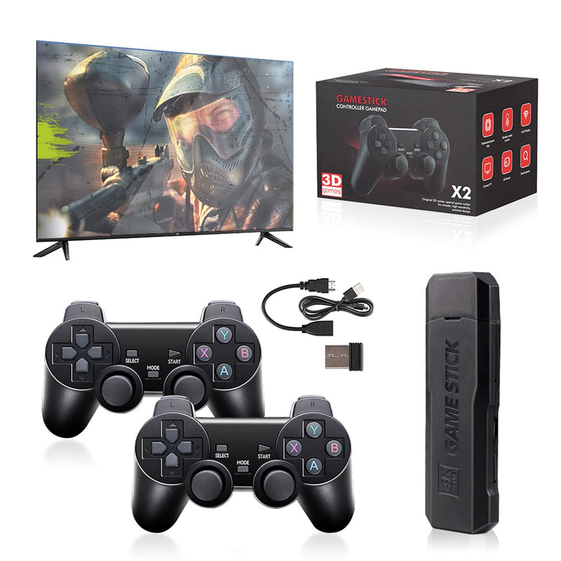 Consola Video juegos Game Stick X2 Advance 128 GB controles recargable GD10