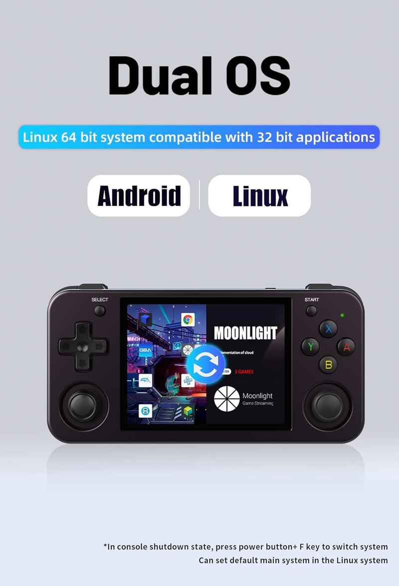 Consola de juegos Anbernic RG353M android Tactil de 128 GB emulador de psp play 1 nds snes