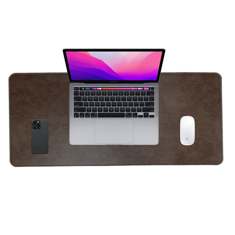 Desk Pad Doble Faz Cuero Vegano 30x70cm Protector Escritorio