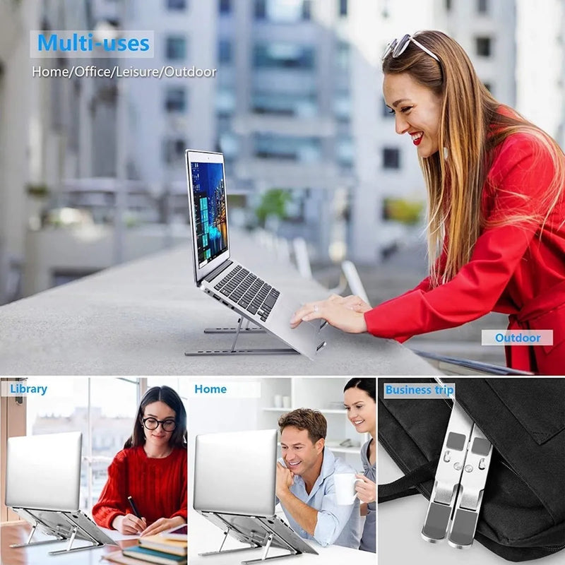 Base Soporte Aluminio Para Equipo Portatil Macbook Tablet