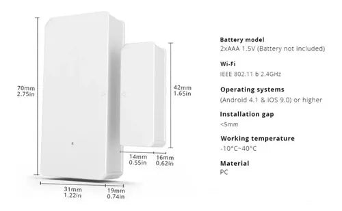 Sensor Puerta Ventana Wifi Sonoff Dw2 Inalámbrico Domótica