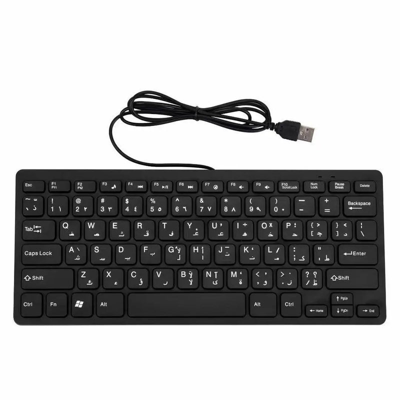 Teclado portátil impermeable con cable, ahorra espacio, teclado pequeño compacto Plug and Play