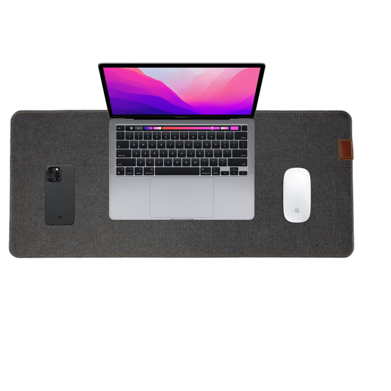 Desk Pad Doble Faz Cuero Vegano 30x70cm Protector Escritorio