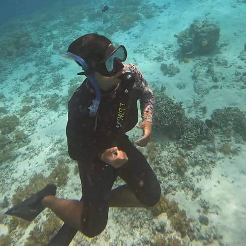 Máscara de buceo Con soporte para cilindro de aire recargable y GoPro