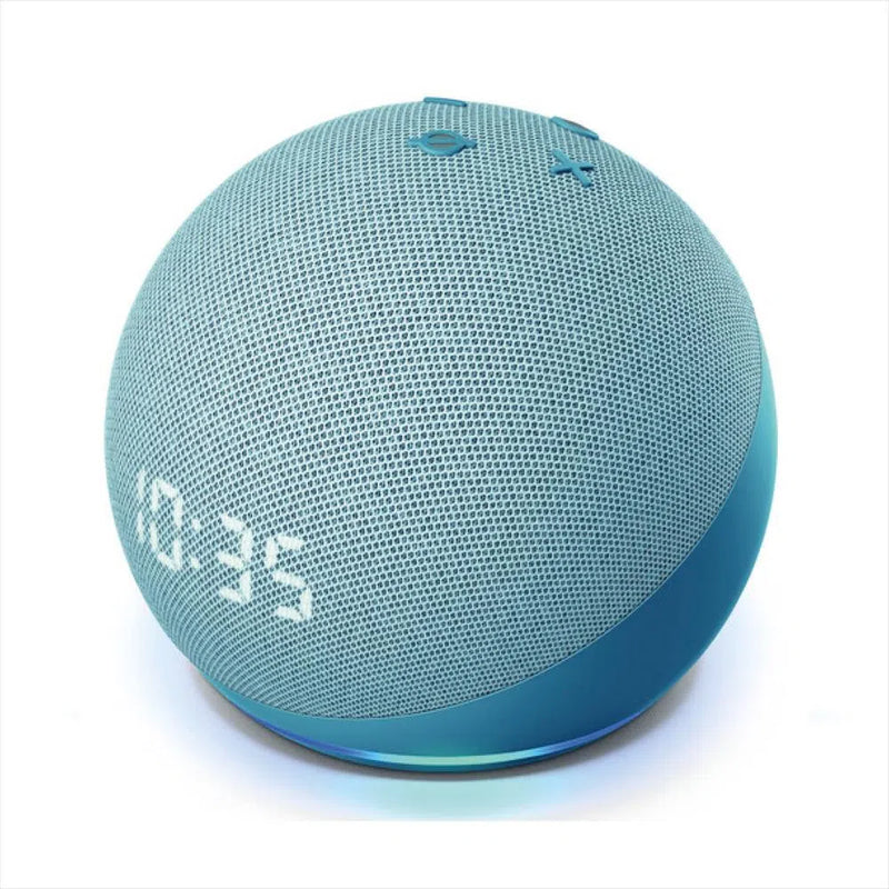 Amazon Echo Dot 5th Gen con reloj asistente virtual Alexa pantalla integrada